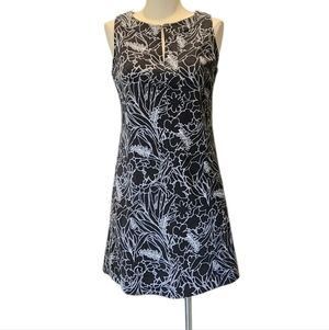 New York & Company Charcoal and White A-line Mini Dress